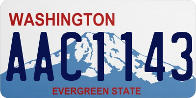 WA license plate AAC1143