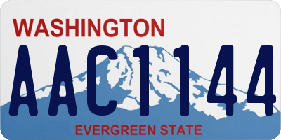 WA license plate AAC1144