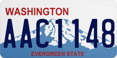 WA license plate AAC1148
