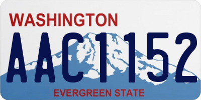 WA license plate AAC1152