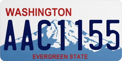 WA license plate AAC1155