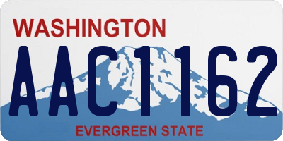 WA license plate AAC1162