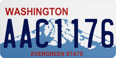 WA license plate AAC1176