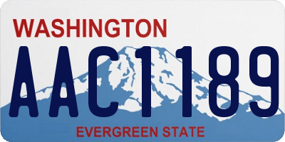 WA license plate AAC1189
