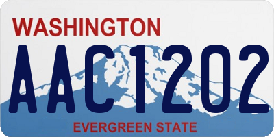 WA license plate AAC1202