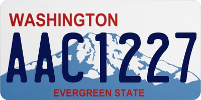 WA license plate AAC1227