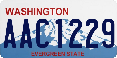 WA license plate AAC1229