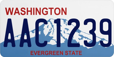 WA license plate AAC1239