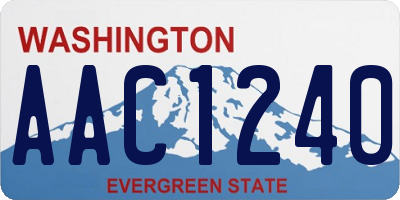 WA license plate AAC1240