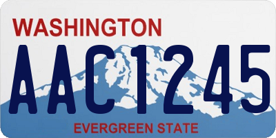 WA license plate AAC1245