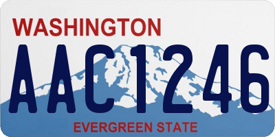 WA license plate AAC1246