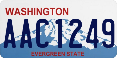 WA license plate AAC1249
