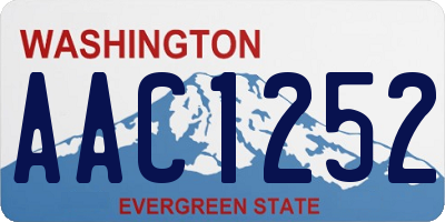 WA license plate AAC1252