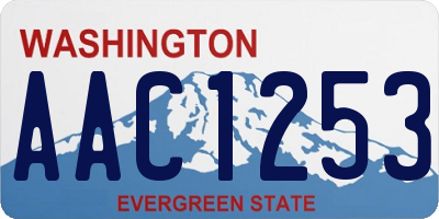 WA license plate AAC1253