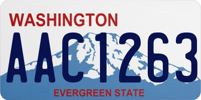 WA license plate AAC1263