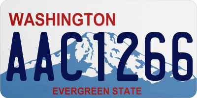 WA license plate AAC1266