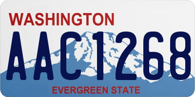 WA license plate AAC1268