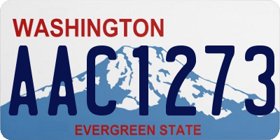WA license plate AAC1273