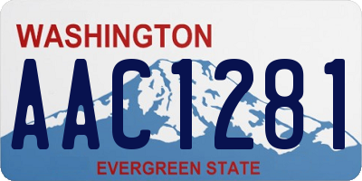 WA license plate AAC1281