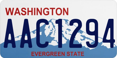 WA license plate AAC1294