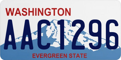 WA license plate AAC1296