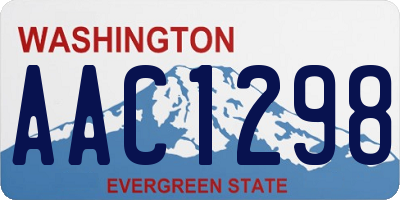 WA license plate AAC1298