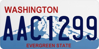 WA license plate AAC1299