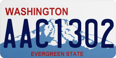 WA license plate AAC1302