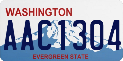 WA license plate AAC1304