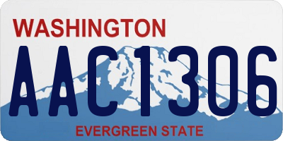 WA license plate AAC1306