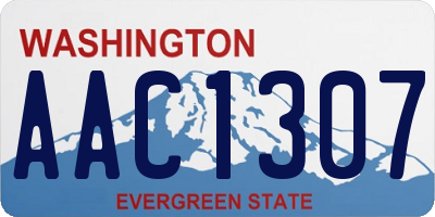 WA license plate AAC1307
