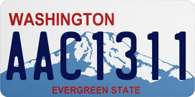 WA license plate AAC1311
