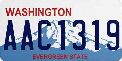 WA license plate AAC1319