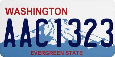 WA license plate AAC1323
