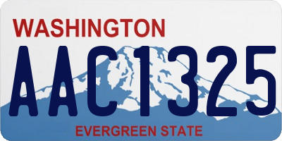 WA license plate AAC1325