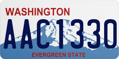 WA license plate AAC1330