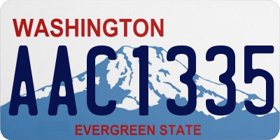 WA license plate AAC1335