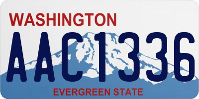 WA license plate AAC1336