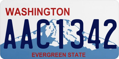 WA license plate AAC1342