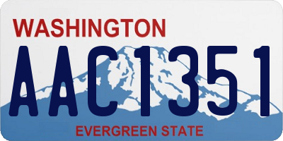WA license plate AAC1351
