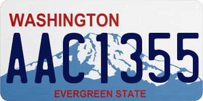 WA license plate AAC1355