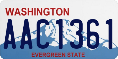 WA license plate AAC1361