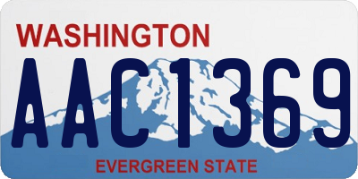 WA license plate AAC1369