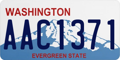 WA license plate AAC1371