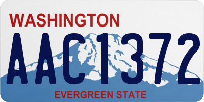 WA license plate AAC1372