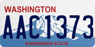 WA license plate AAC1373