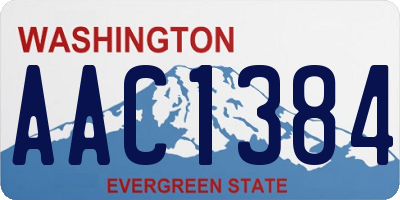 WA license plate AAC1384