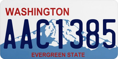 WA license plate AAC1385