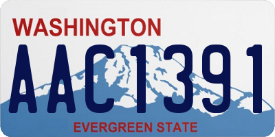 WA license plate AAC1391