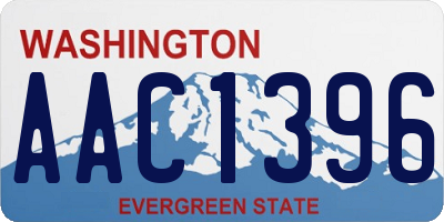 WA license plate AAC1396